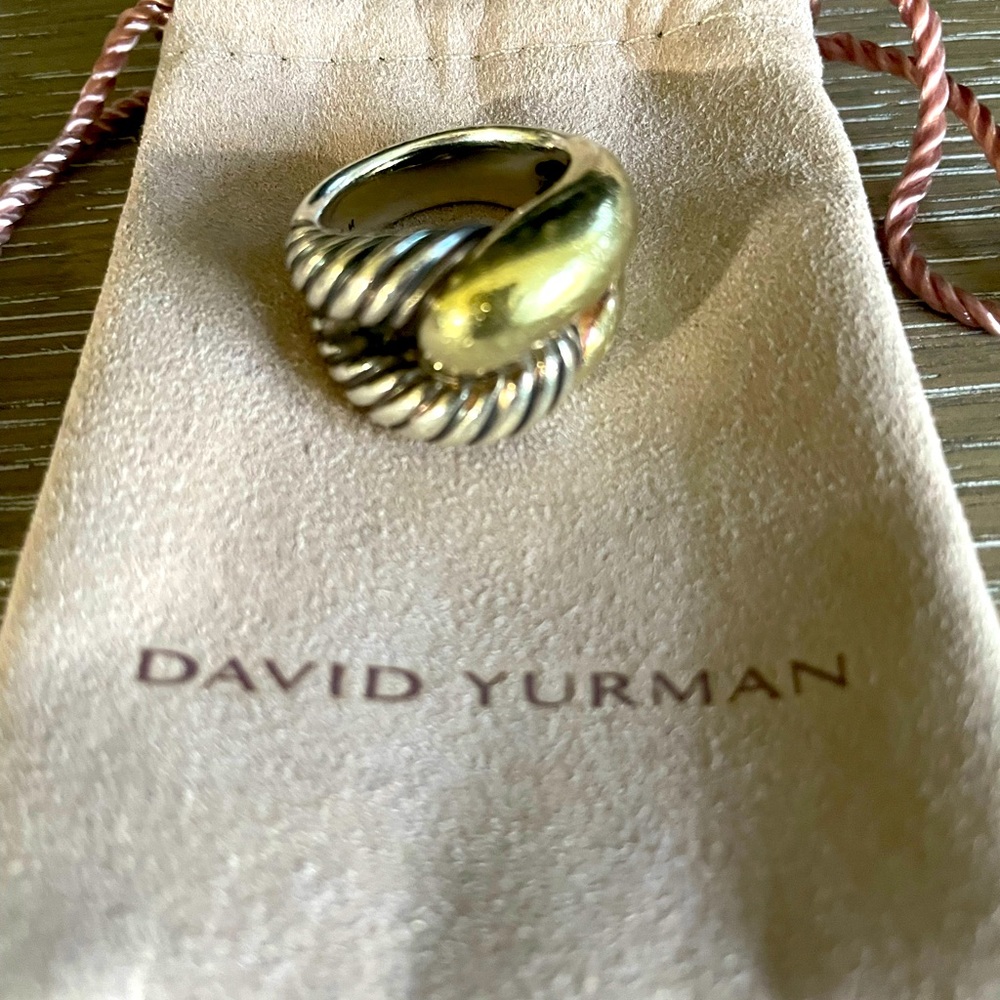 Women's David Yurman Eternity Ring in 2 Tone 18K Gold and Sterling Silver, 7